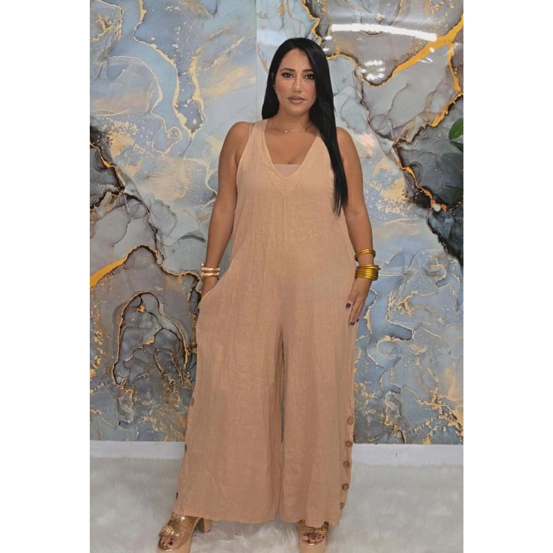 Italian Jumpsuit in Beige