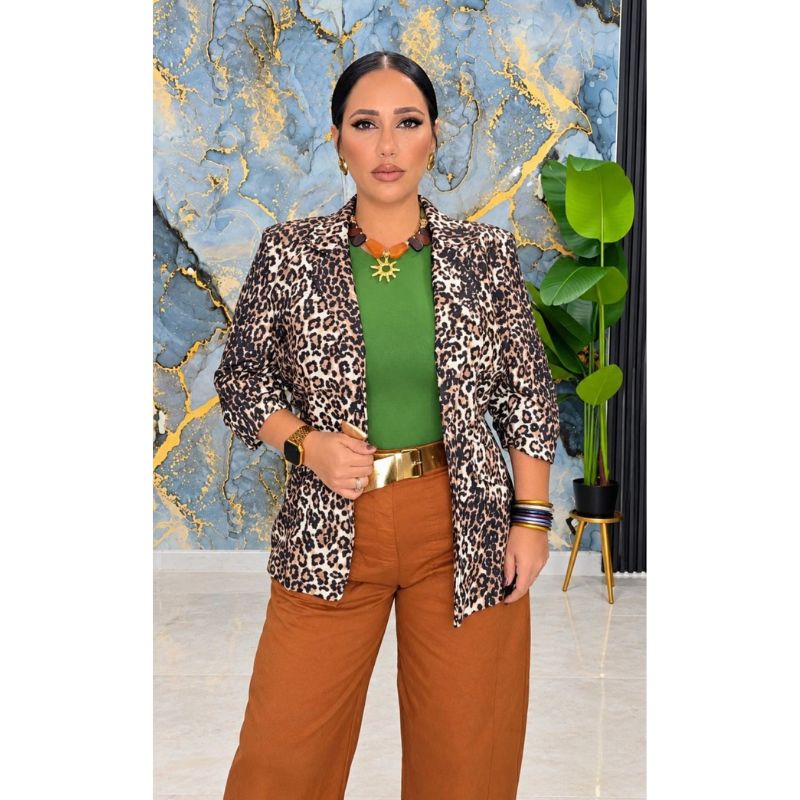 Luisa Animal Print Blazer