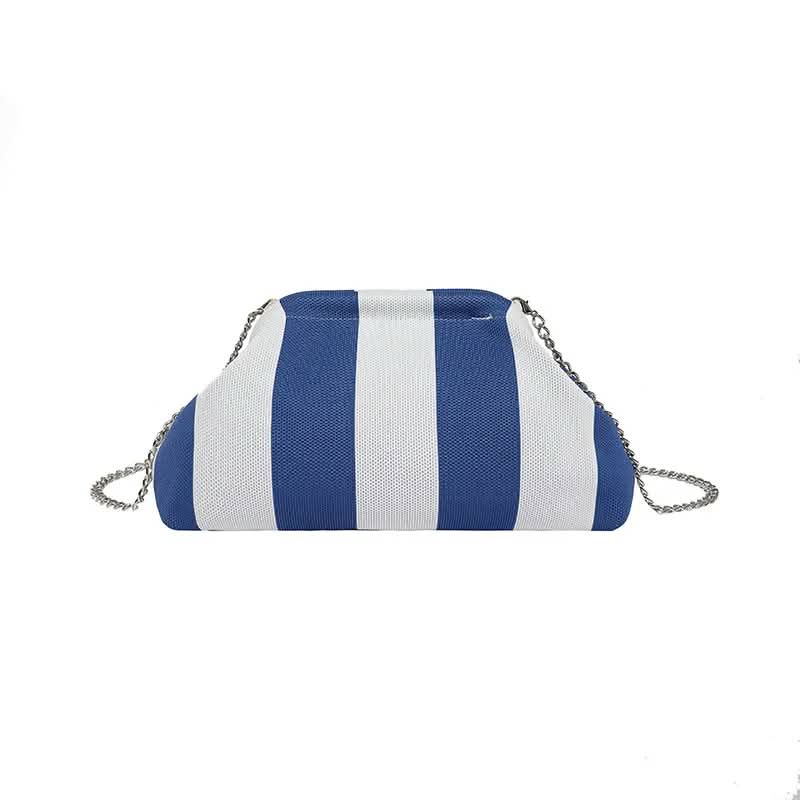 Stiped crossbody Bag in Blue