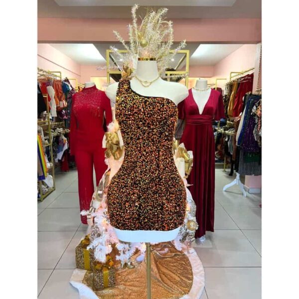 Black Bronce Sequence Dress