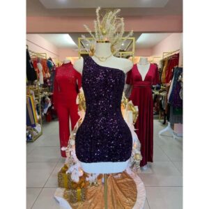 Dark Purple Sequence Dress
