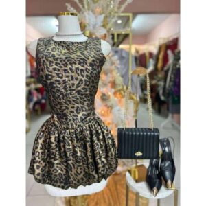 Animal Print Bubble Dress