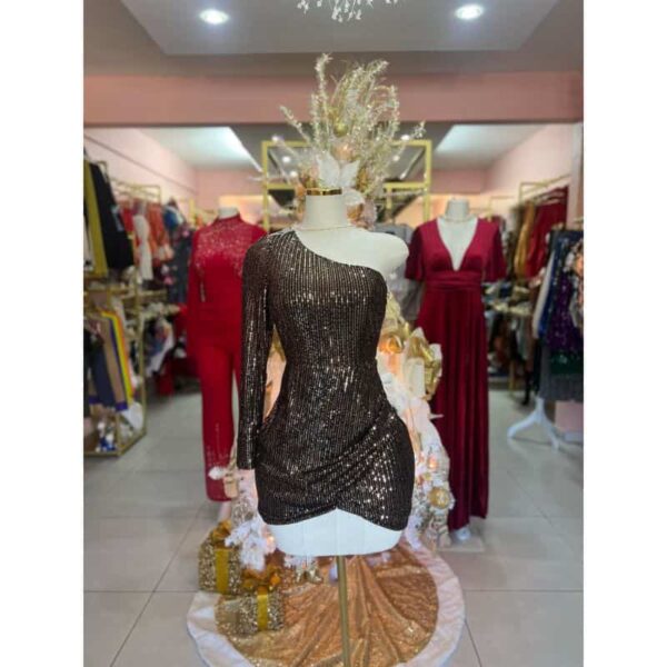 Black\ Golden Sequence Dress